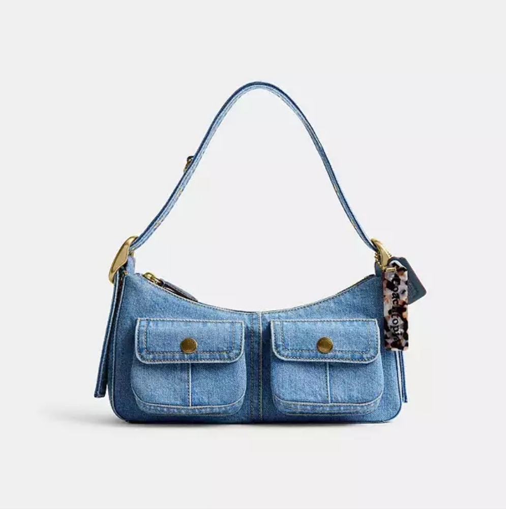 NWT Coachtopia Coach Denim Cargo Shoulder Bag
